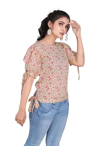 freshta wear AGRAHARI Brother's Women's Readymade Stitched Georgette Top (Multicolor) Size: Large-thumb1