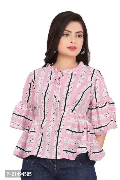 Agrahari Brothers Tex. Co Women Redular fit Western Top (Orchid Women's Classy Top)-thumb0