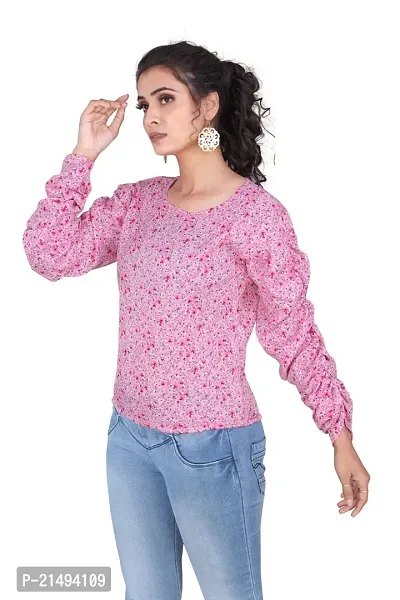 Agrahari Brothers Tex. Co Women's Casual Long Sleeve Western Top for Women/Girls-thumb3