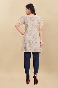 Agrahari Brothers Tex. Co Jasmine Fancy Western Top| Printed Summer Tunic Half Sleeves Pull-on Round-Neck Top for Women Latest Tops(Jasmine)-thumb1