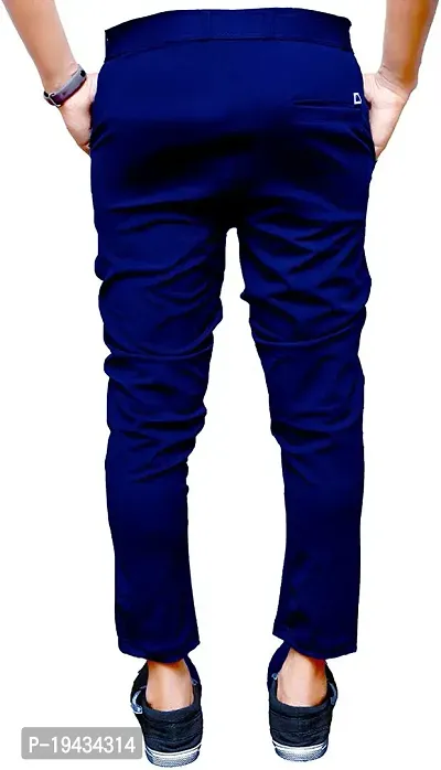 Stylish Blue Polyester Blend Solid  For Men-thumb2
