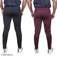 Stylish Polyester Solid Track Pant for Men, Pack of 2-thumb1