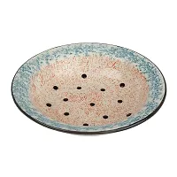 The Decor Lane Ceramic Hand-Painted Pasta Plate | Soup Plate | Snack Plate | Size 7 inch |Microwave Safe, Oven Safe |Set of 2 Plates (Pink-Black)-thumb1