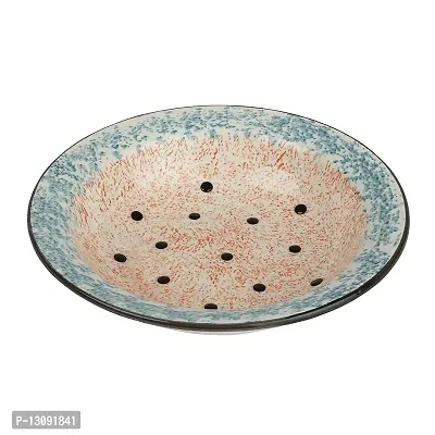 The Decor Lane Ceramic Hand-Painted Pasta Plate | Soup Plate | Snack Plate | Size 7 inch |Microwave Safe, Oven Safe |Set of 2 Plates (Pink-Black)-thumb2