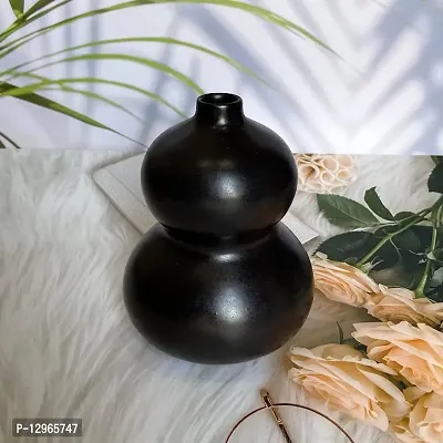 The Decor Lane Modern Decorative Vases for Home Decor | Centerpieces | Kitchen | Office or Living Room - 5 Inches (Black Bubble)