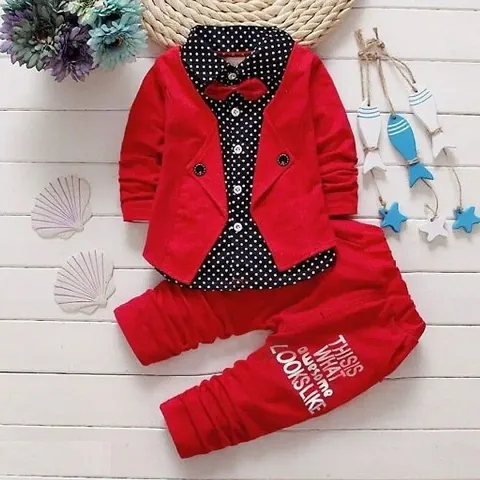 Ethnic Boys Cloth With Blazer, Shirt and Trouser Set