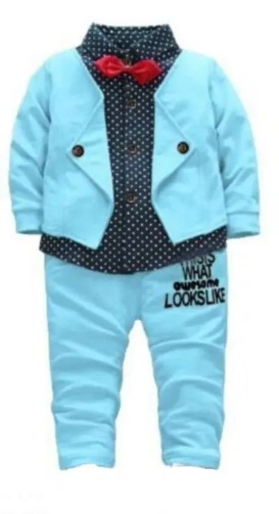 Ethnic Boys Cloth With Blazer, Shirt and Trouser Set