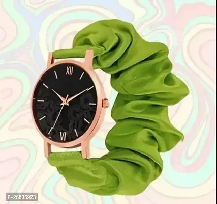 Stylish Green Fabric Analog Watches For Women-thumb0