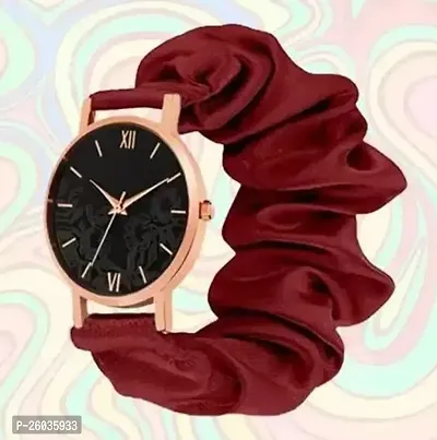 Stylish Maroon Fabric Analog Watches For Women-thumb0