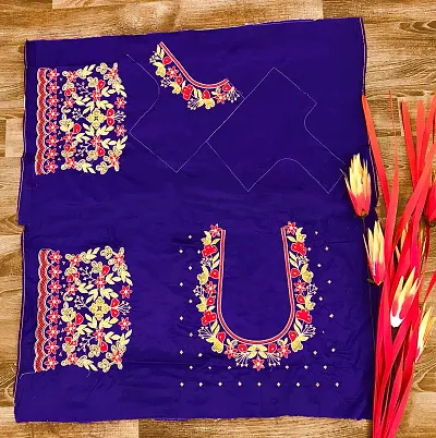 Trendy Women Silk Unstitched Blouse Piece