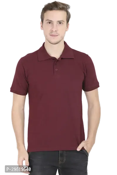 Elegant Cotton Solid Polos For Men