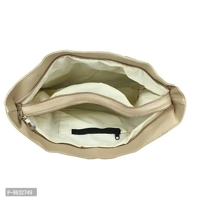 Stylish Beige Pu  Hand Bags For Women-thumb2