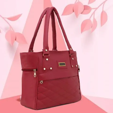 Women Stylish PU Self Pattern Handbags
