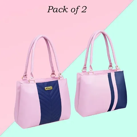 Classy Solid Handbags for Women, Pack of 2