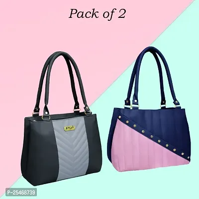 Classy Solid Handbags for Women, Pack of 2