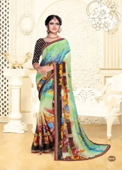 Must Have Georgette Saree with Blouse piece 