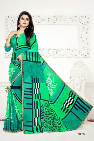  Georgette Saree with Blouse piece 