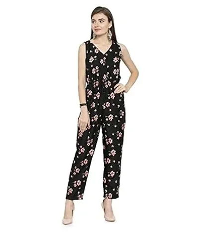 Trendy Women Crepe Printed Jumpsuit