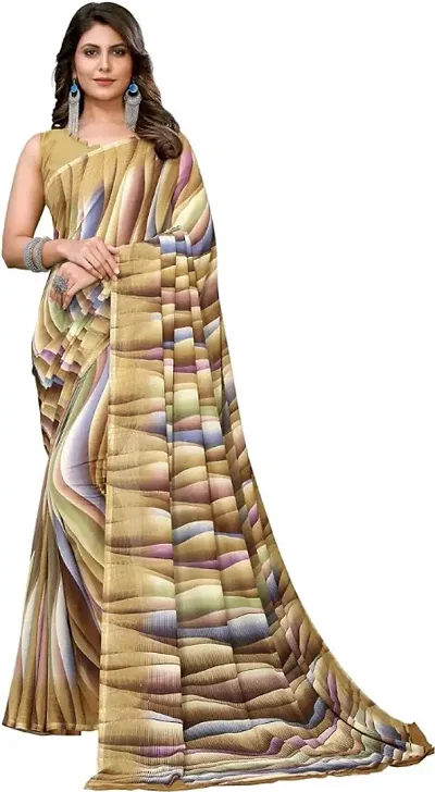 Must Have Chiffon Saree with Blouse piece 