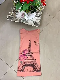 Anjali Designer Attries Girls Cotton All-Over Print T-Shirt Regular Fit in Peach Color-thumb4