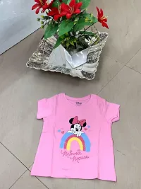 Anjali Designer Attires Minnie Mouse Toddler Girls Ruffle T-Shirt Pink-thumb3