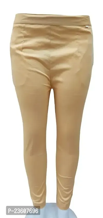 Anjali Designer Attries Women's Cotton Pant Slim Fit Trouser for Summer Combo Buy Any 2 just rs 900 (L, Beige)-thumb0