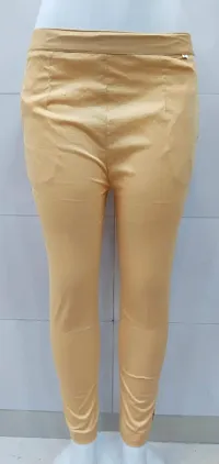 Anjali Designer Attries Women's Cotton Pant Slim Fit Trouser for Summer Combo Buy Any 2 just rs 900 (L, Beige)-thumb1