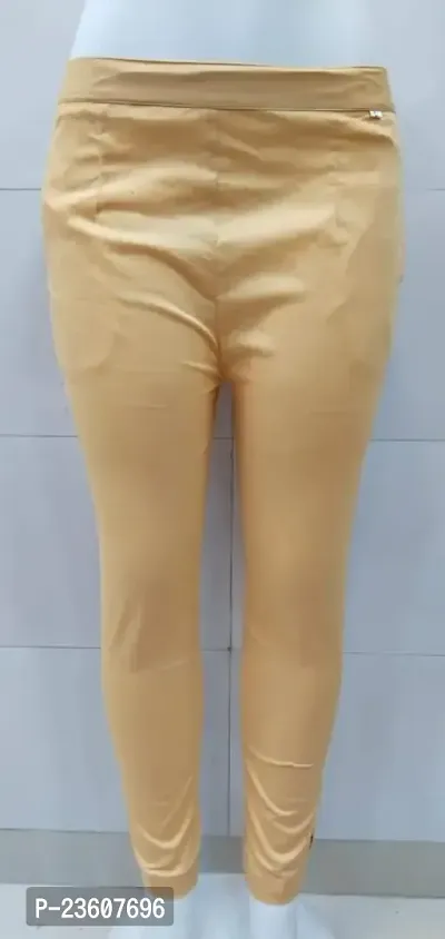 Anjali Designer Attries Women's Cotton Pant Slim Fit Trouser for Summer Combo Buy Any 2 just rs 900 (L, Beige)-thumb2