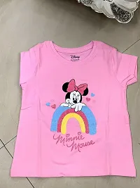 Anjali Designer Attires Minnie Mouse Toddler Girls Ruffle T-Shirt Pink-thumb1