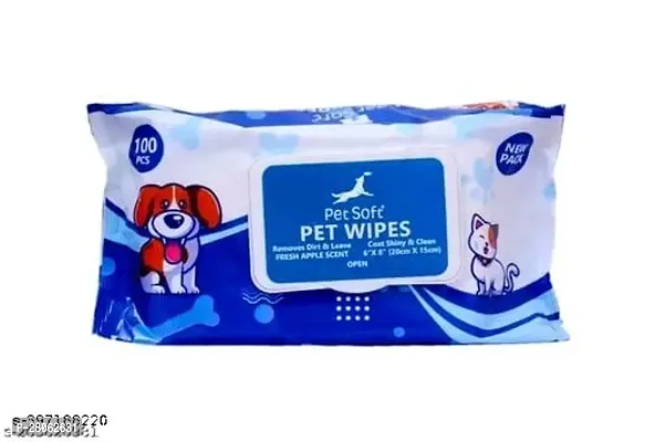 Fouresta Dog Wipes Cleaning Deodorizing Cat Wipes - 100 Pieces-thumb0