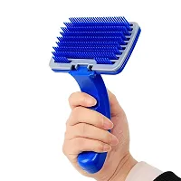 FOURESTA Pet Slicker Brush - Large Size with Auto Cleaning Button, Ideal for Dogs, Cats, and Horses-thumb3