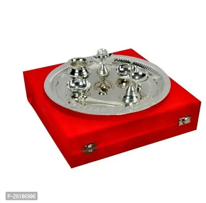 Silver Plated Pooja Thali AA30-thumb0