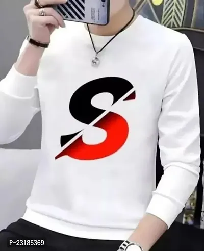 Comfortable White Polyester Tees For Men-thumb0