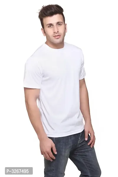 Men's Solid Polyester Round Neck Tees Combo Of 4-thumb2