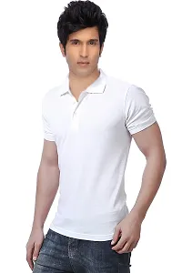 Classy Multicoloured Polyester Polo Neck T-Shirt For Men (Pack Of 2)-thumb1