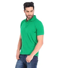 Classy Multicoloured Polyester Polo Neck T-Shirt For Men (Pack Of 2)-thumb1