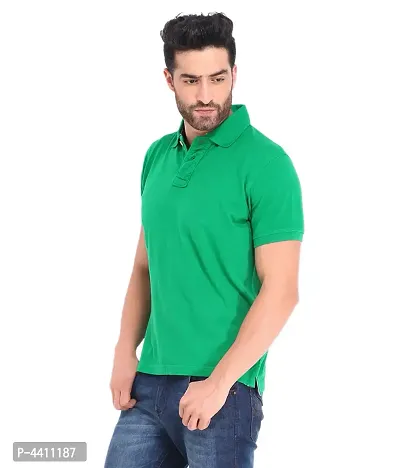 Classy Multicoloured Polyester Polo Neck T-Shirt For Men (Pack Of 5)-thumb2