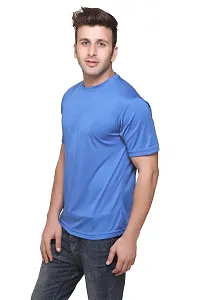 Classy Multicoloured Solid Cotton Blend Round Neck T-Shirt For Men (Pack Of 2)-thumb1