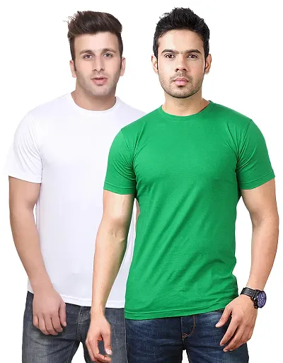 Men Blend Round Neck Dri-Fit T-Shirt (Pack Of 2)