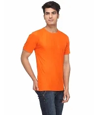 Classy Multicoloured Solid Cotton Blend Round Neck T-Shirt For Men (Pack Of 2)-thumb1