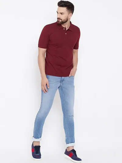 Reliable Polycotton Solid Polos For Men