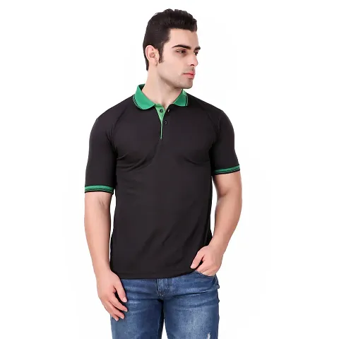 Reliable Blend Solid Round Neck Tees For Men