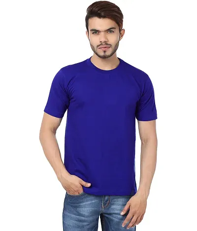 Men's Solid Round Neck Tees