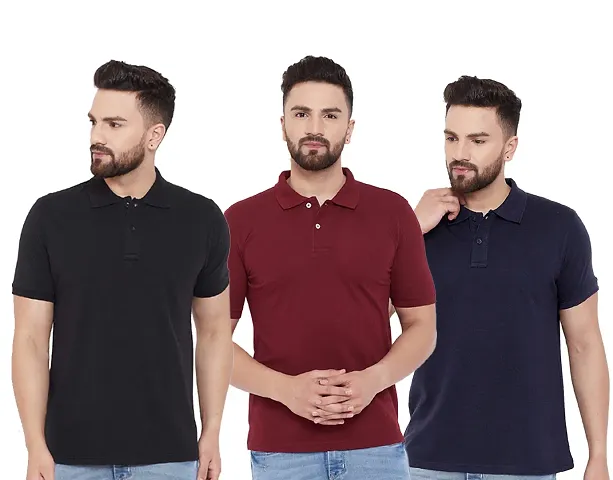 Multicolored Cotton Blend Polo Tees