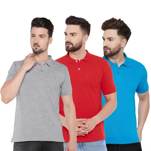 Reliable Polycotton Solid Polos For Men