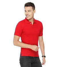 Reliable Polycotton Solid Polos For Men- Pack Of 4-thumb2