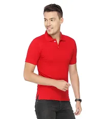 Reliable Multicoloured Polycotton Solid Polos For Men-thumb2