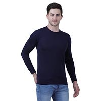 Stunning Cotton Blend Solid Round Neck Tees For Men- Pack Of 4-thumb2