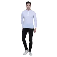 Stunning Cotton Blend Solid Henley Tees For Men- Pack Of 4-thumb3