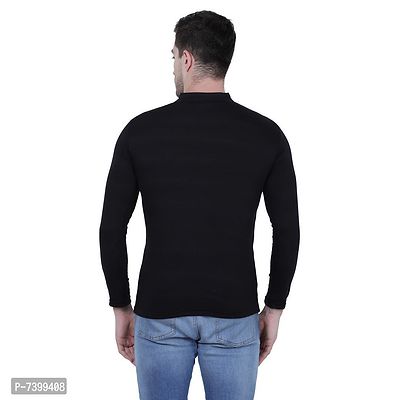Stunning Cotton Blend Solid Henley Tees For Men- Pack Of 5-thumb2